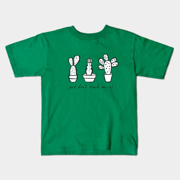 Potted cacti and succulents. Just don't touch me =) Kids T-Shirt by AliJun